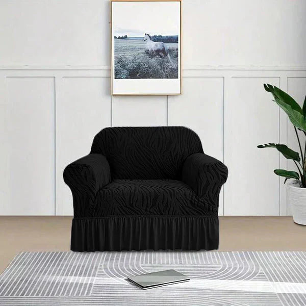 Black Zebra Sofa Cover | Bold & Stylish | Couch Cover | Direct from Ichra Lahore